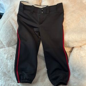 Mizuno girls softball pants with sliding reinforcement
